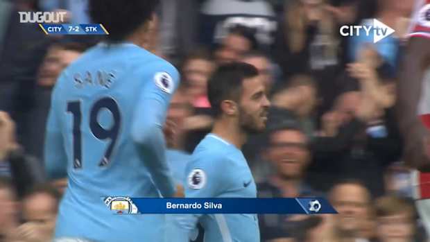 Bernardo Silva's first goal with Manchester City